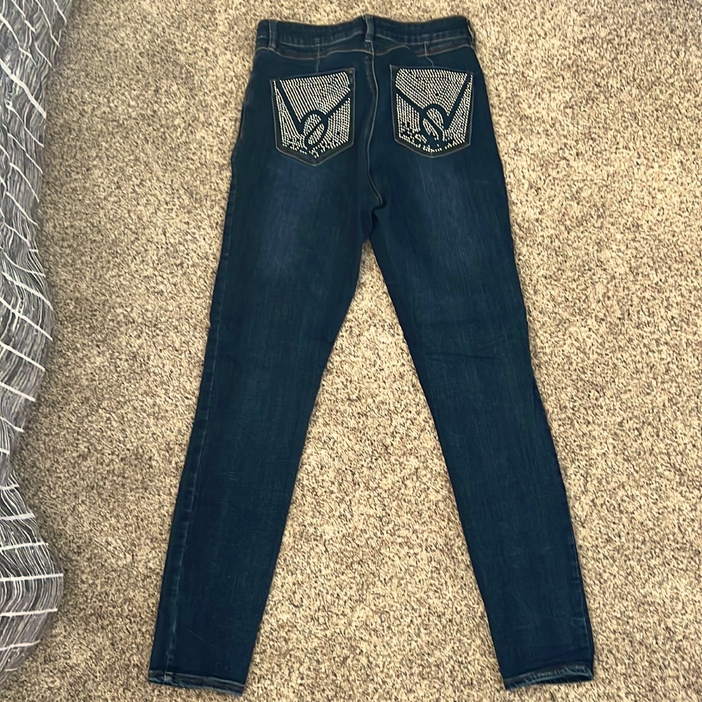 Bebe - Rhinestone back pocket denim - size 30